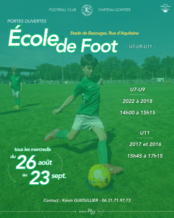 📣 ÉCOLE DE FOOT 📣