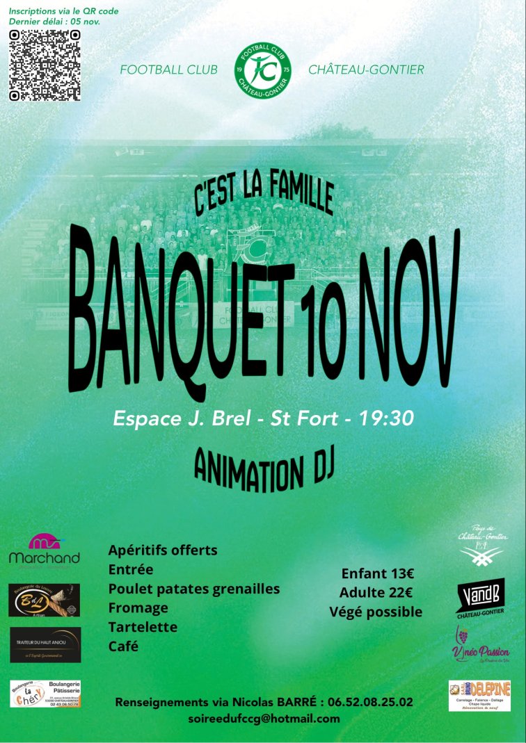 🍗 BANQUET DU FC – 10 NOVEMBRE 2026 🍗